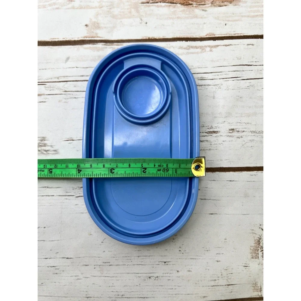 Tupperware Modular Mate Oval Pour Seal Replacement Lid Blue 2010D-1 7.25x3.75in